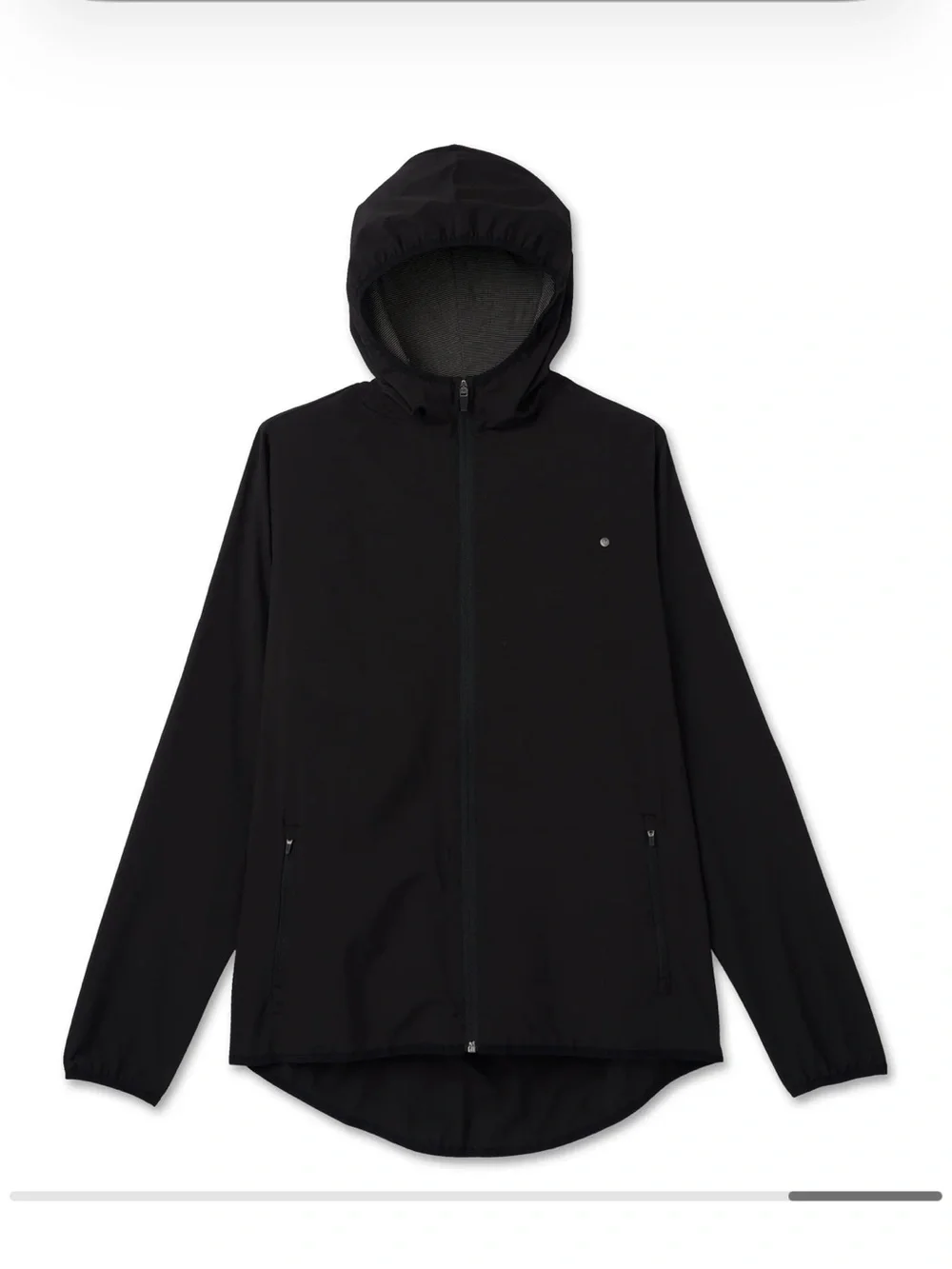 Vuori Outdoor Trainer Shell Black Mens Hooded Jacket Stretch Pockets Sz L - Picture 16 of 16